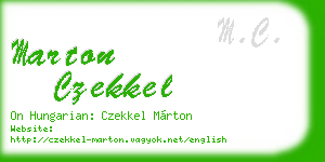 marton czekkel business card