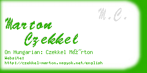 marton czekkel business card